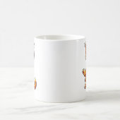 かわいいオレンジタビー猫コーヒー コーヒーマグカップ (中央)