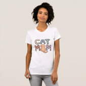 かわいいオレンジタビー猫ママ Tシャツ (正面フル)