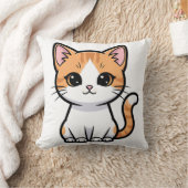 かわいいオレンジタビー猫 クッション (ブランケット)