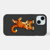 かわいいオレンジタビー猫 iPhone 15ケース (裏面横)