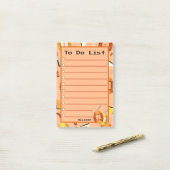 かわいいオレンジタマゴッチ ポストイット (デスク上)