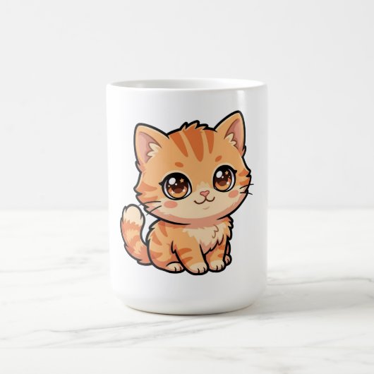 かわいいオレンジテブ猫のコーヒーマグ コーヒーマグカップ (中央)