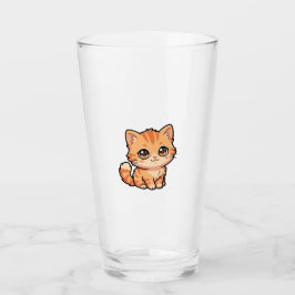 かわいいオレンジテブby子猫のガラスタンブラー タンブラーグラス