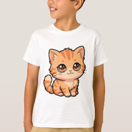 かわいいオレンジテブby子猫ベーシックボーイズTシャツ Tシャツ