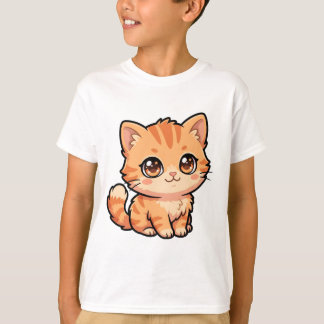 かわいいオレンジテブby子猫ベーシックボーイズTシャツ Tシャツ