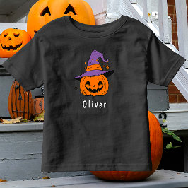 かわいいオレンジハロウィーンのカボチャのちょうちんカボチャのハロウィーン名 トドラーTシャツ
