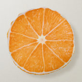 かわいいオレンジフルーツの切れ ラウンドクッション (裏面)