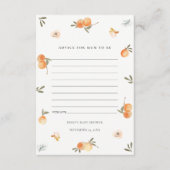 かわいいオレンジフローラボホアドバイスforムームベビーシュエ エンクロージャーカード (正面)