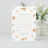 かわいいオレンジフローラボホアドバイスforムームベビーシュエ エンクロージャーカード (スタンド正面)