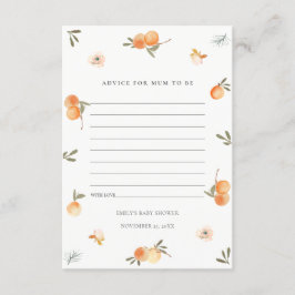 かわいいオレンジフローラボホアドバイスforムームベビーシュエ エンクロージャーカード