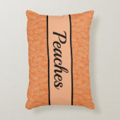 かわいいオレンジボタニカルカスタマイズペット アクセントクッション (正面(垂直))