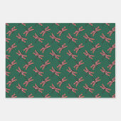 かわいいオレンジ色と黄色の渦状のトンボの柄 ラッピングペーパーシート (正面3)