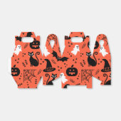 かわいいオレンジ色のかぼちゃの幽霊のハロウィンパターン フェイバーボックス (折り畳みなし)