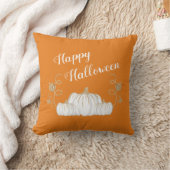 かわいいオレンジ色のかぼちゃ ハッピーハロウィン クッション (ブランケット)