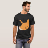 かわいいオレンジ色のエイ Tシャツ (正面フル)