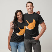 かわいいオレンジ色のエイ Tシャツ (ユニセックス)