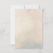 かわいいオレンジ色のキツネと緑のリースベビーシャワー セーブザデート (裏面)