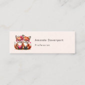 かわいいオレンジ色のキツネズインラブ スキニー名刺 (正面)