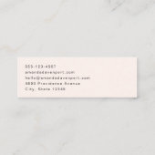 かわいいオレンジ色のキツネズインラブ スキニー名刺 (裏面)