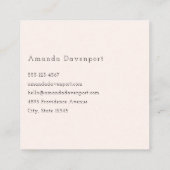 かわいいオレンジ色のキツネズインラブ スクエア名刺 (裏面)