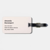 かわいいオレンジ色のキツネズインラブ ラゲッジタグ (裏面横)