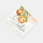 かわいいオレンジ色のシトラスベイビーシャワー スタンダードランチョンナプキン (角)