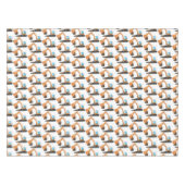 かわいいオレンジ色のショベルカーの漫画 テーブルクロス (正面(横))