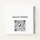 かわいいオレンジ色のタツノオトシゴの海洋イラスト ノートブック (裏面)