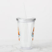 かわいいオレンジ色のタビー猫 – やってみる最高のの アクリルタンブラー (左)
