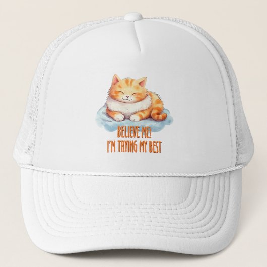かわいいオレンジ色のタビー猫 – やってみる最高のの キャップ (正面)
