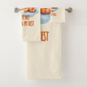 かわいいオレンジ色のタビー猫 – やってみる最高のの バスタオルセット (インサイチュ)