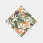 かわいいオレンジ色のペーパーナプキン スタンダードランチョンナプキン (角)