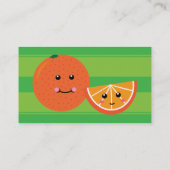 かわいいオレンジ色の名刺 名刺 (裏面)