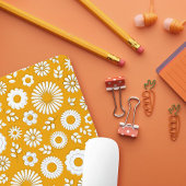 かわいいオレンジ色の夏の花 マウスパッド