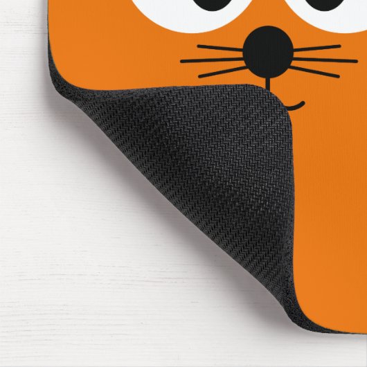 かわいいオレンジ色の太った猫とタペパーソナライズされた マウスパッド (コーナー)