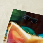 かわいいオレンジ色の子猫アート ビーチタオル (インサイチュ)