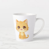 かわいいオレンジ色の子猫 カフェラテマグ (右)