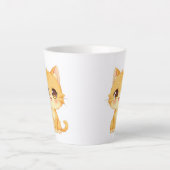 かわいいオレンジ色の子猫 カフェラテマグ (正面)
