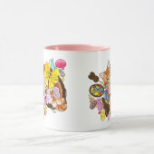 かわいいオレンジ色の復活祭キャット マグカップ (中央)