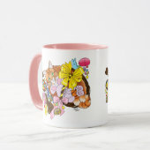 かわいいオレンジ色の復活祭キャット マグカップ (正面左)