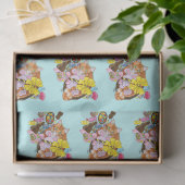 かわいいオレンジ色の復活祭キャット 薄葉紙 (ギフト)