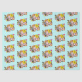 かわいいオレンジ色の復活祭キャット 薄葉紙 (正面)