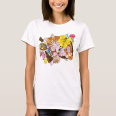 かわいいオレンジ色の復活祭キャット Tシャツ (正面)