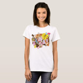かわいいオレンジ色の復活祭キャット Tシャツ (正面フル)