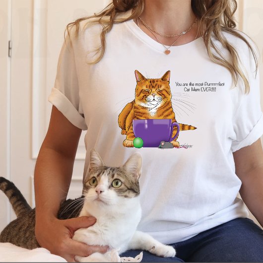 かわいいオレンジ色の復活祭キャット Tシャツ