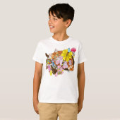 かわいいオレンジ色の復活祭キャット Tシャツ (正面フル)