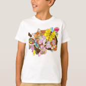 かわいいオレンジ色の復活祭キャット Tシャツ (正面)