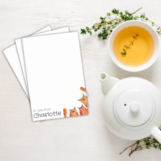 かわいいオレンジ色の漫画猫の名前 ポストイット