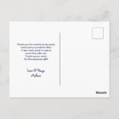 かわいいオレンジ色の狐のリースの感謝 ポストカード (裏面)