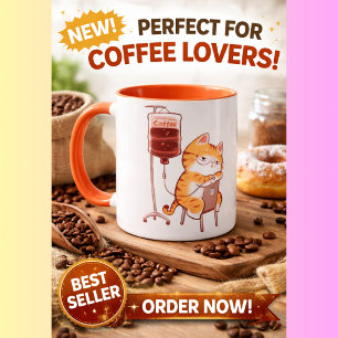 かわいいオレンジ色の猫の眠る姿 コーヒーマグカップ おもしろ雑貨 マグカップ